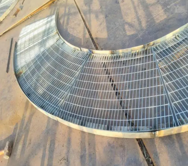 梯形平台格栅闆|扇形60度浸鋅格栅闆|異形鍍鋅格栅闆